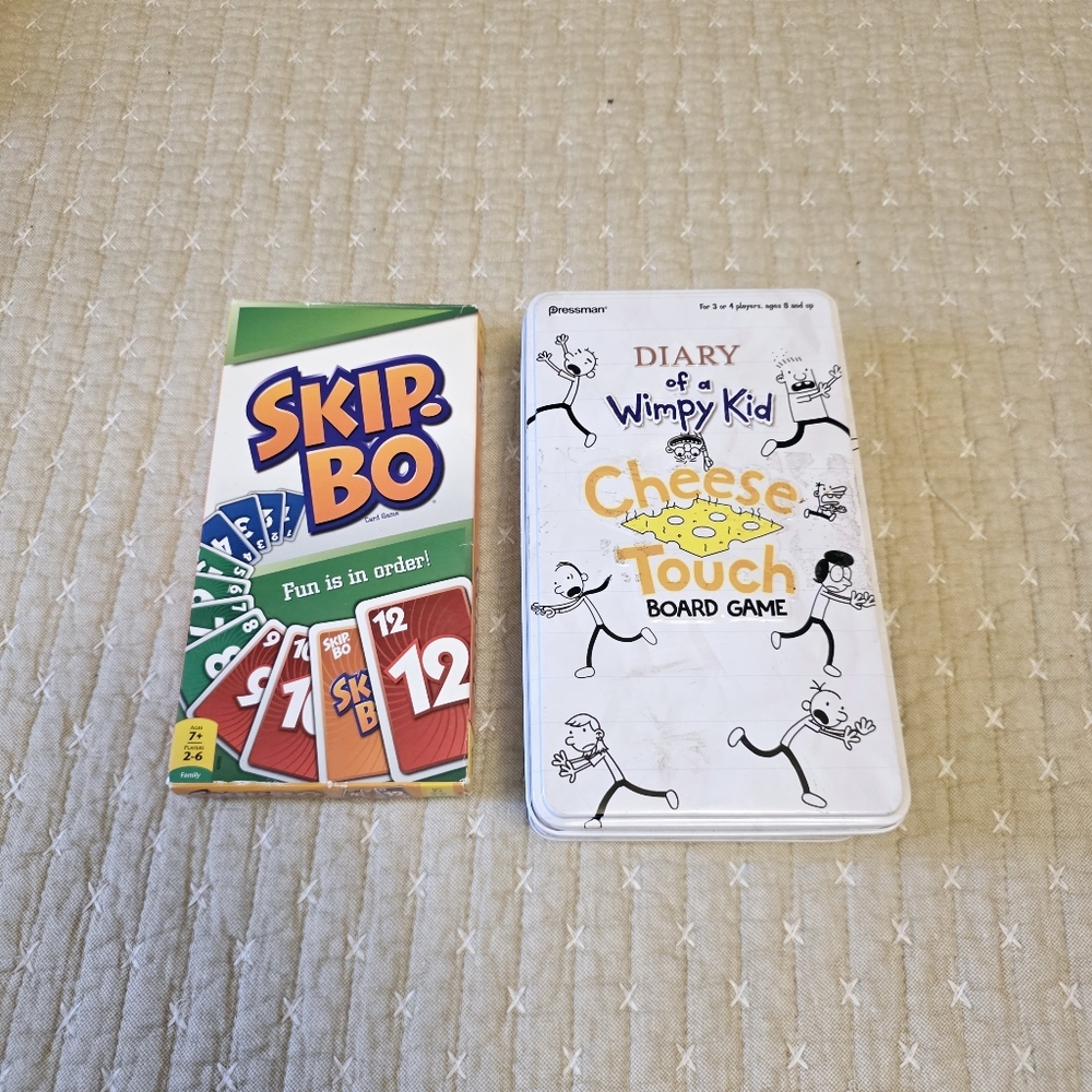 Skip-Bo Card Game + Wimpy Kid Cheese Touch Game